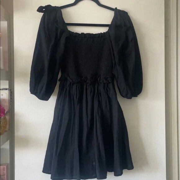 THE STYLE-Black Puff Sleeve Dress - Picture 1 of 6